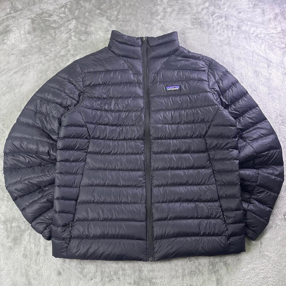 Patagonia Down Sweater Jacket Mens Large Black 800 Fill NetPlus GooseDown Puffer